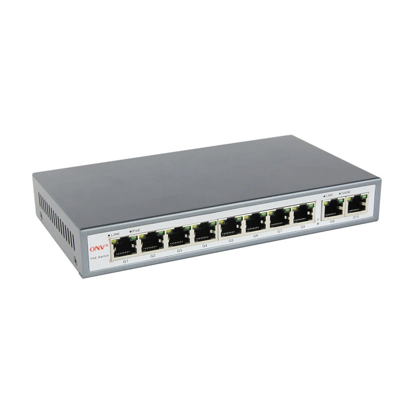 Gigabit 8+2 POE питание, мониторинговый коммутатор сети ONV-POE33108P от Everbright, 10-портовый, 48V стандарт