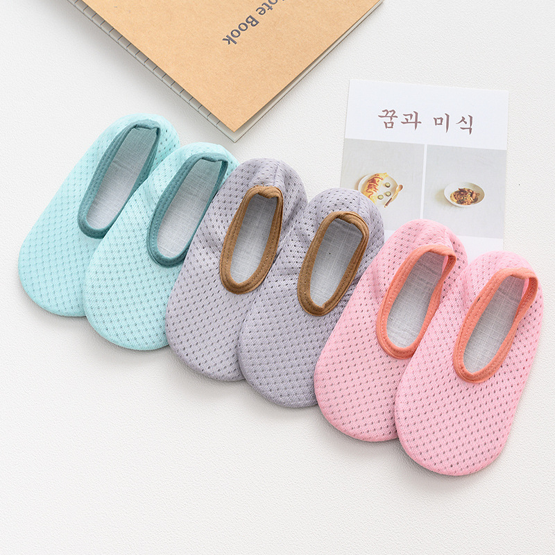 春夏薄款地板袜宝宝防滑底儿童地板鞋婴儿鞋袜套卡通防滑袜套A18A|ru