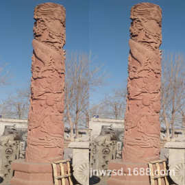 山东青石石龙柱生产厂家 云南大理石龙柱雕刻价钱 湖南盘龙柱图片