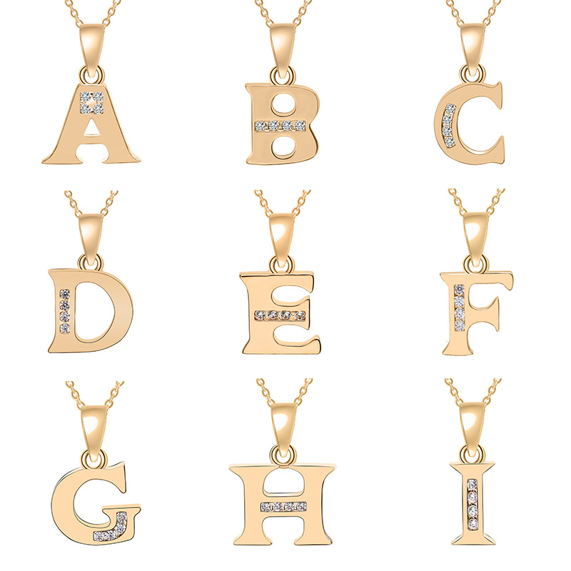 ersonality wild 26 anglais alphabet pendentif collier diamant collier bijoux accessoires en gros nihaojewelrypicture22