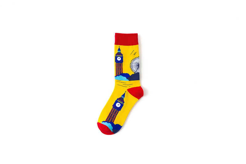 Unisexe Style De Bande Dessinée Dessin Animé Coton Crew Socks Une Paire display picture 13