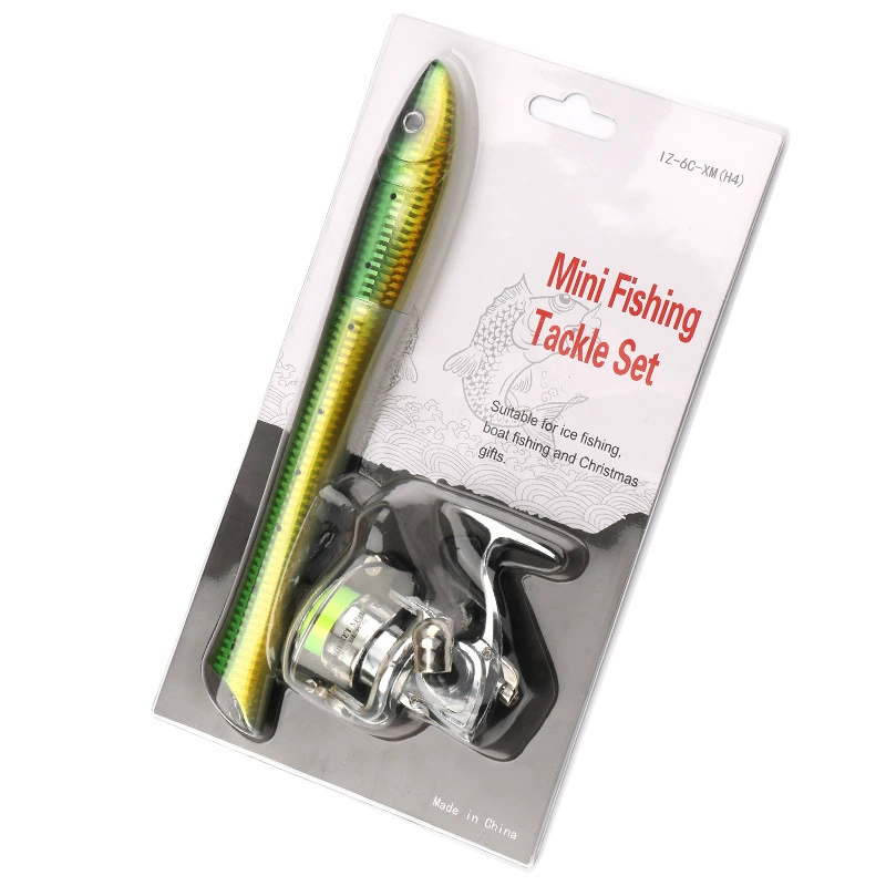 美渔 1.6 meters of mini fish -shaped portable fishing rod set Luya ice fishing rock fishing fish -shaped pen fishing rod FX