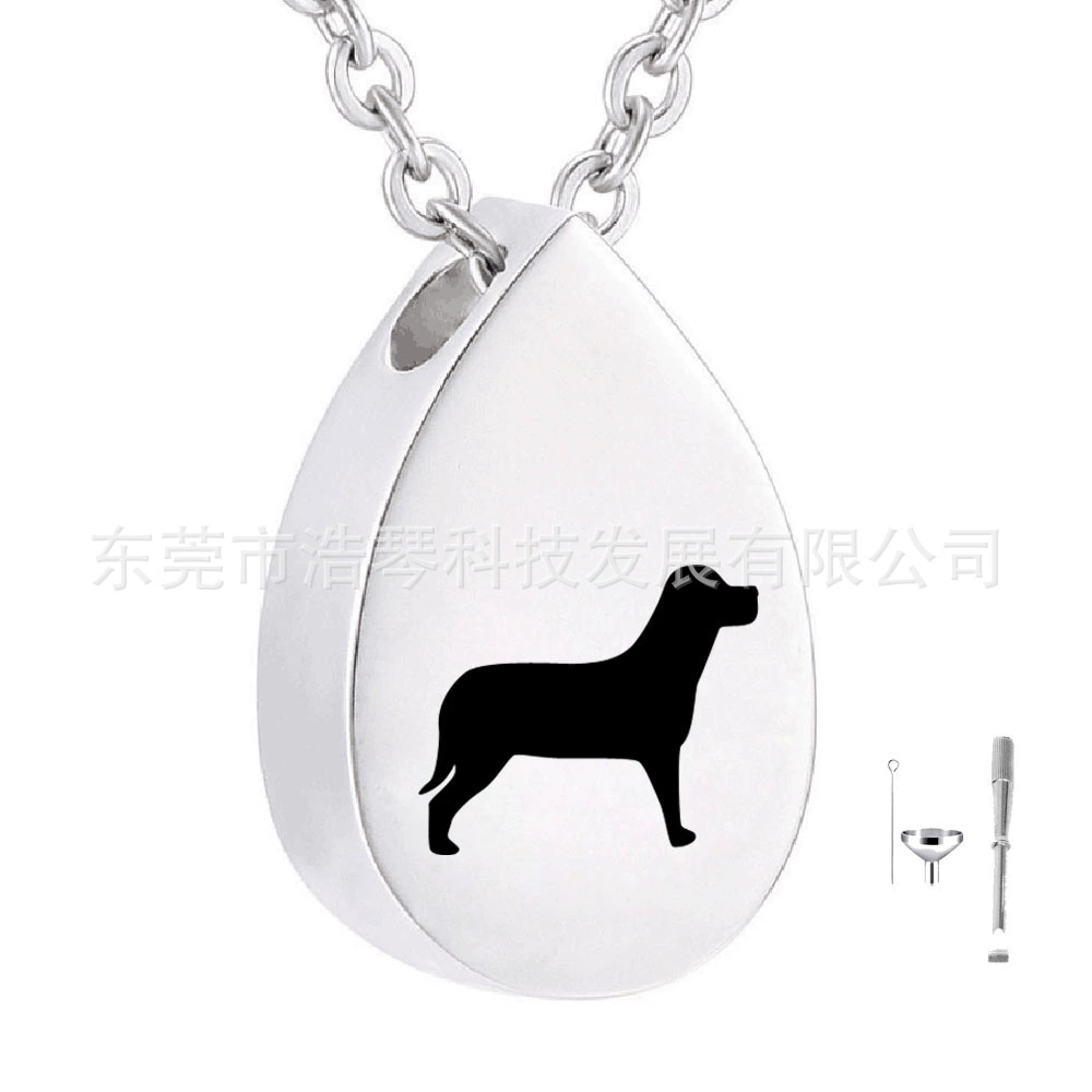 Европейские и американские ювелирные изделия персонализированные простые флаконы для духов памятные пепел домашних животных ожерелье каплевидной формы собака пепел коробка кулон