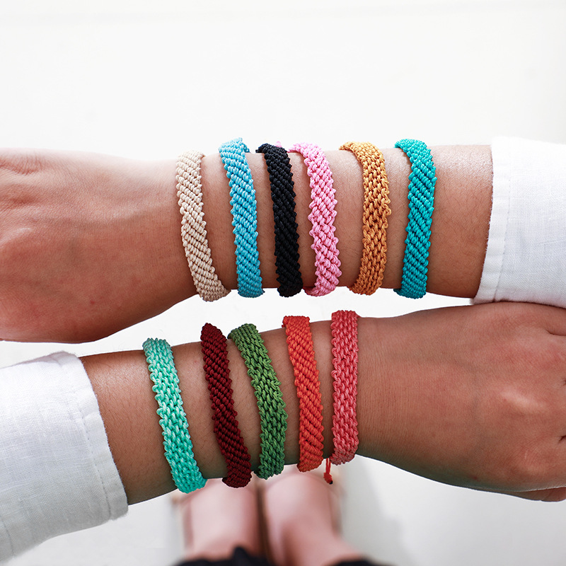 Ethnic Style Handmade  Line Wide-sided Color  Bracelet display picture 14