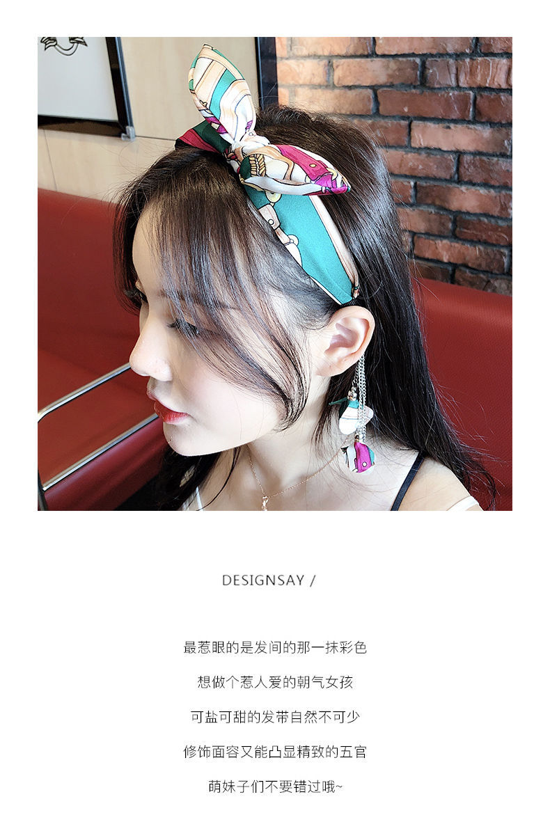 Bowknot Stirnband Haarbündel Weibliche Koreanische Studentin Niedlichen Quaste Streamer Stirnband Internet-promi-mädchen All-match Stirnband Kopfschmuck display picture 22