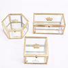 Retro golden glossy storage system, jewelry, gift box, stand, props, decorations, mirror effect