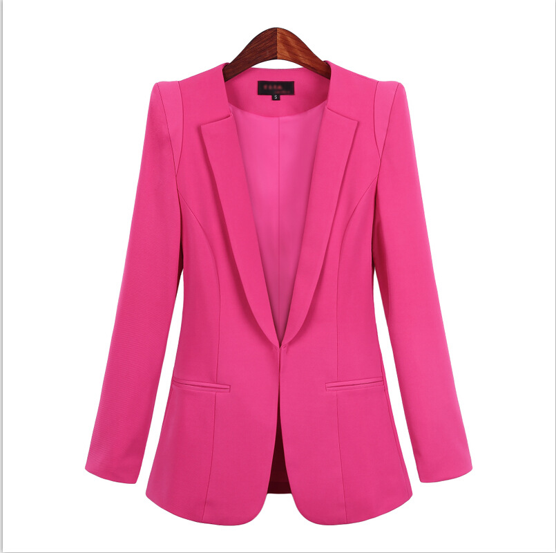 Blazer de manga larga de color liso NSSX66978