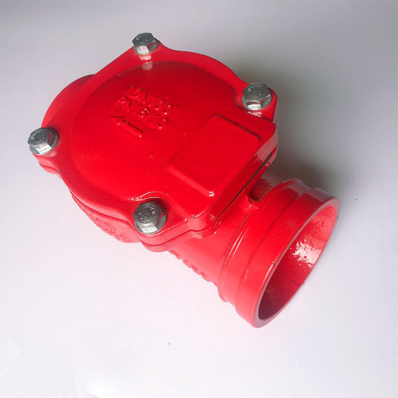 厂家直供沟槽止回阀H84X-16橡胶瓣止回阀DN80消防用卡箍式止回阀