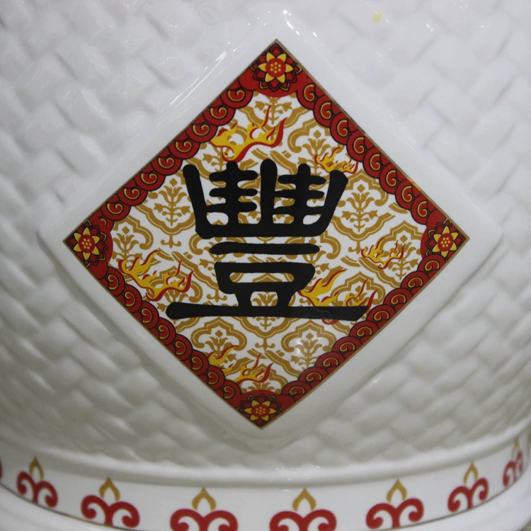 Jingdezhen керамическая рисовая цилиндра рисовая бочка 25 котт вес с крышкой банка для хранения кухонная хозяйственная влагостойкая защита от насекомых муляж