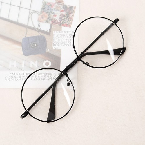 Women's Round Eyeglass Frames, Korean-style Trendy Retro Design with Gold Wire and Polygonal Shape | Popular Online Model for Men – Plain Glass Eyeglasses