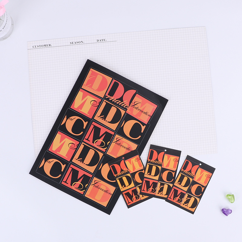 White card plastic printing film label clothing tag card explanation…
