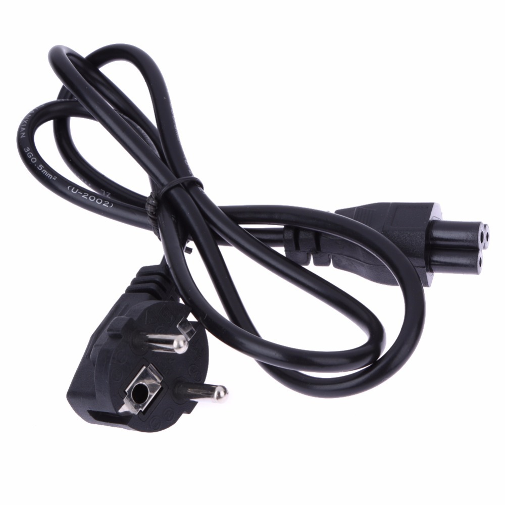 1M EU Cable 3 Prong 2 Pin AC Power Cord...