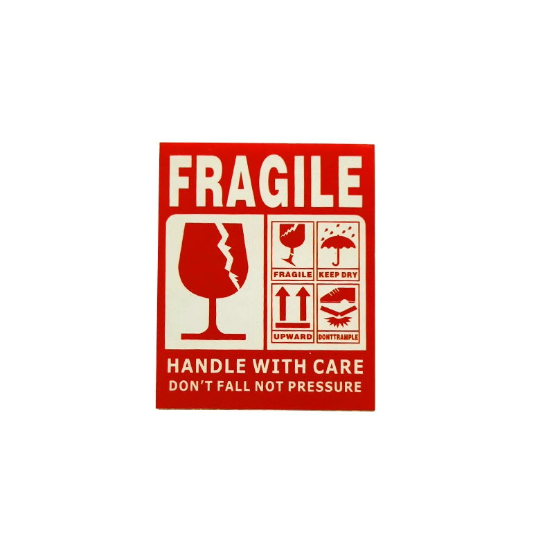 Оптовая покупка Spot Fragile Предупреждение Fragile без клея-лейкого наклейки