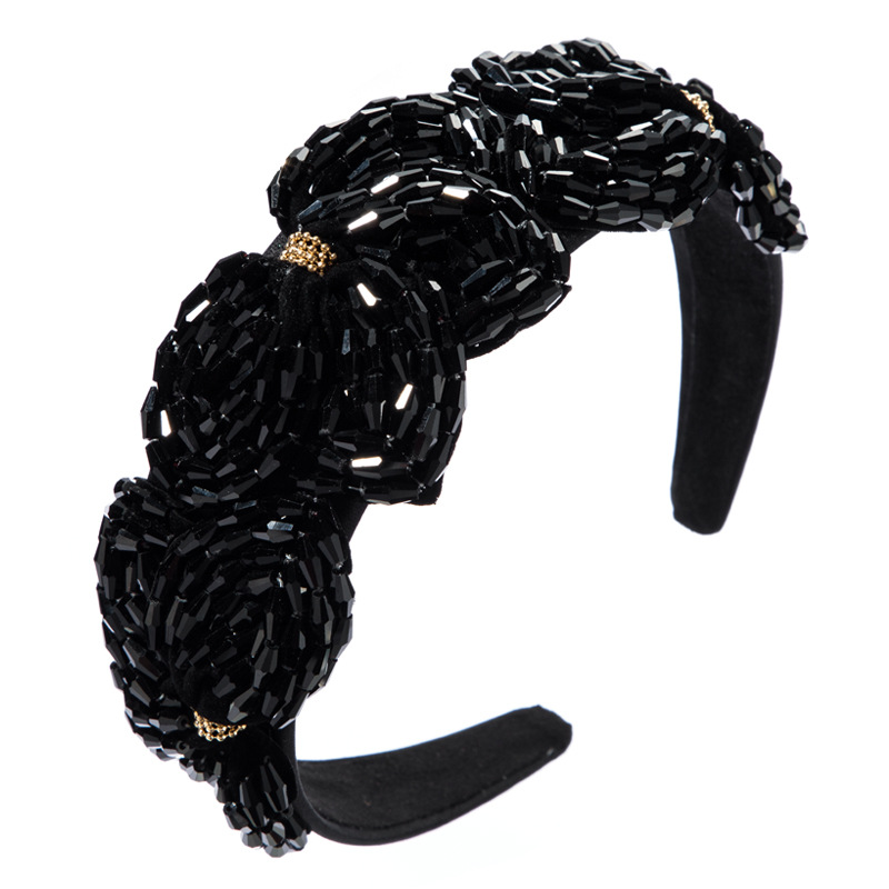 Europäisches Und Amerikanisches Hochwertiges Stirnband Damen Hand Gefertigte Kette Kristall Blumen Förmige Super Blinkende Breite Krempe Stirnband Mode Trend Ige Haar Presse display picture 7