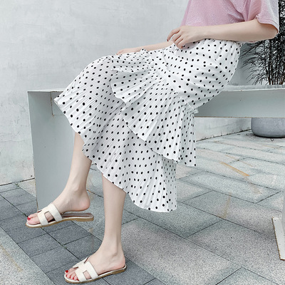 大码女装胖mm2021新款夏装200斤蛋糕波点加大加肥时尚气质半身裙|ms