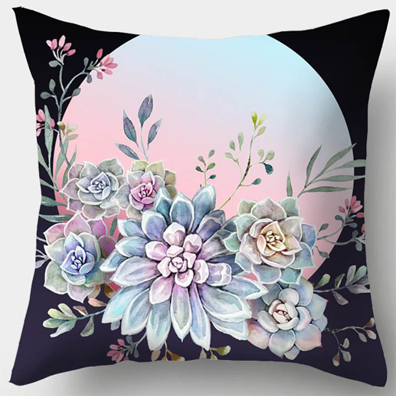 Peach skin hug pillowcase various flower...