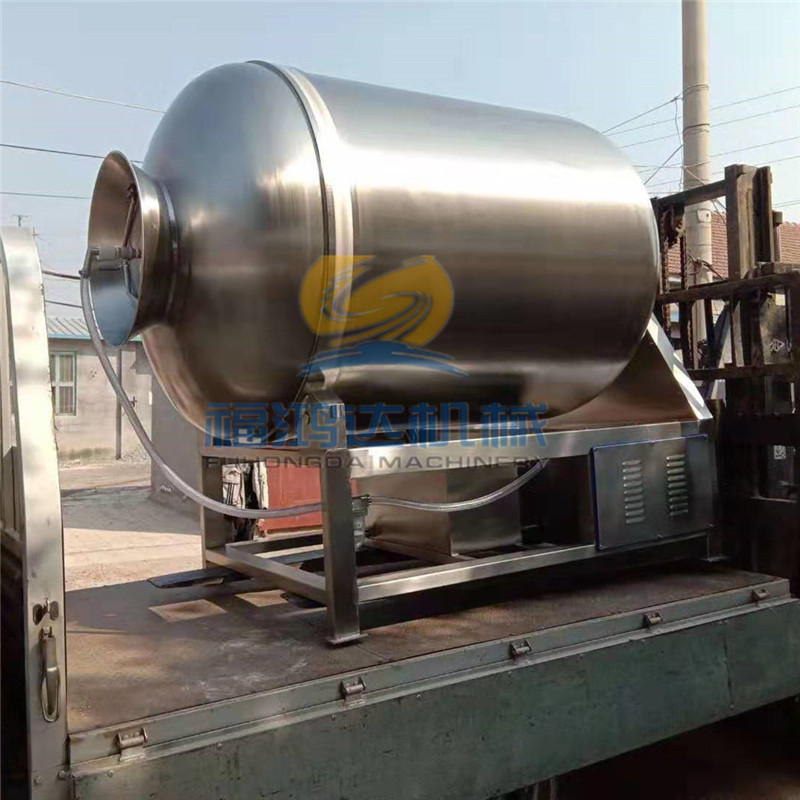 鸡柳肉串腌制滚揉机 600L全自动真空变频调速的腌制入味滚揉机