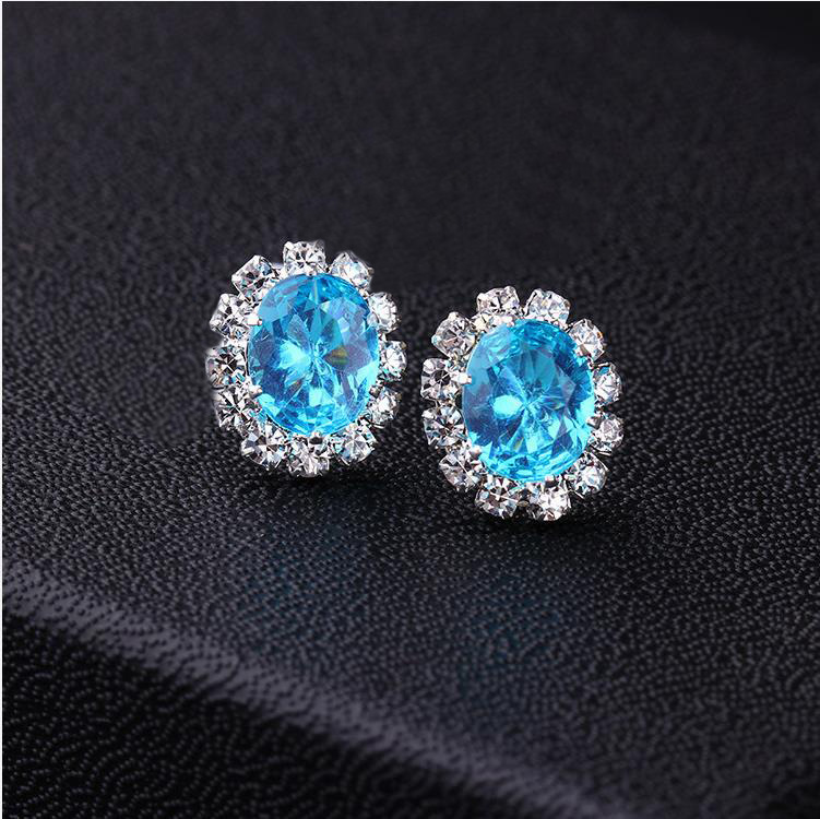 1 Pair Simple Style Flower Alloy Plating Rhinestones Women's Ear Studs display picture 4