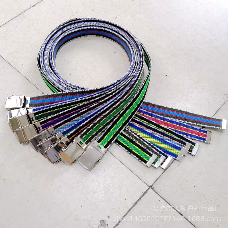 Аксессуары для одежды Модный Полосатый ремень Радуга Повседневный ремень холст нейлоновый хлопковый тканый ремень прямые продажи с фабрики