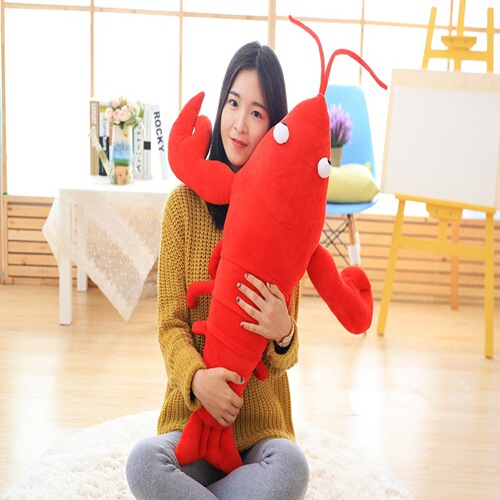 Simulated lobster doll plush toy crayfish plush doll pillow rag doll doll can