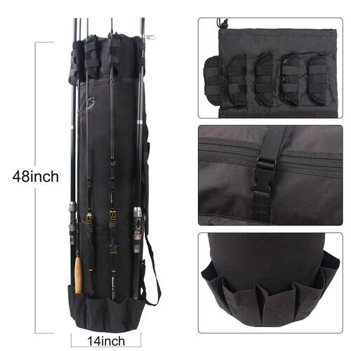 New sea rod fishing rod harness storage bag, outdoor portable fishing bag, single-shoulder large capacity fishing gear bag