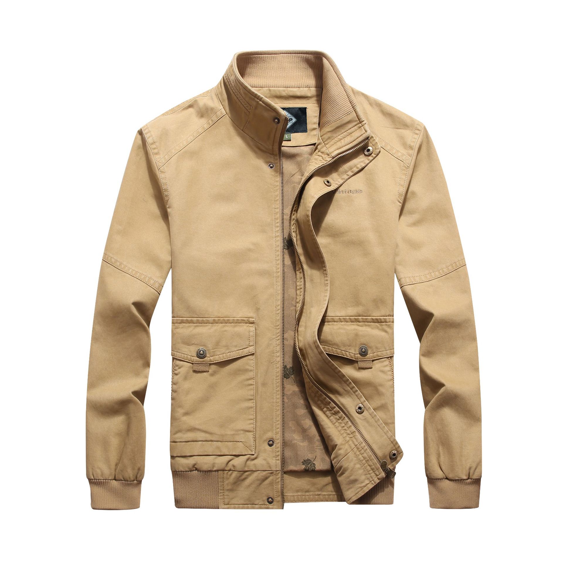 2019 otoño nueva chaqueta transfronteriza de los hombres de cuello alto casual chaqueta de los hombres más tamaño chaqueta delgada ropa de hombre