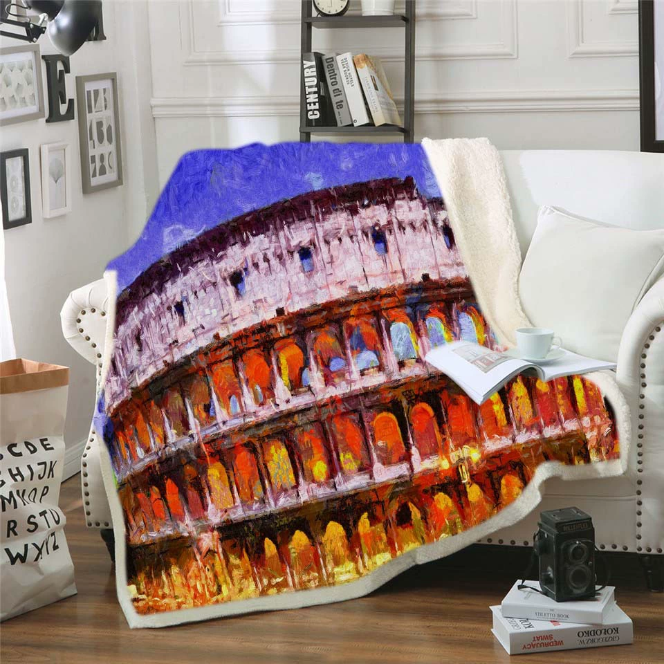 Amazon Мода взрослые дети 3D цифровая печать хлопок бархат мягкое одеяло оптом на карте на заказ