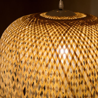 Chinese creative personalized bamboo chandelier Chinese Zen lamp teahouse restaurant hotel B&B artistic shape lampshade