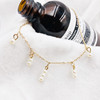 Fashionable brand ankle bracelet from pearl, universal accessory handmade, Korean style, simple and elegant design