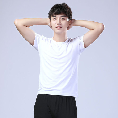 Dance wear men's tops Modal body training clothes fitness sportswear Latin dance aerobics wear yoga wear