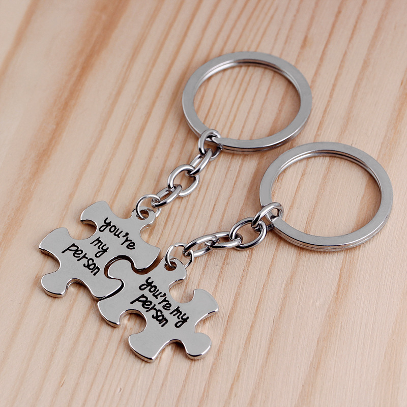 Fashion Letter Puzzle Keychain Wholesale display picture 5