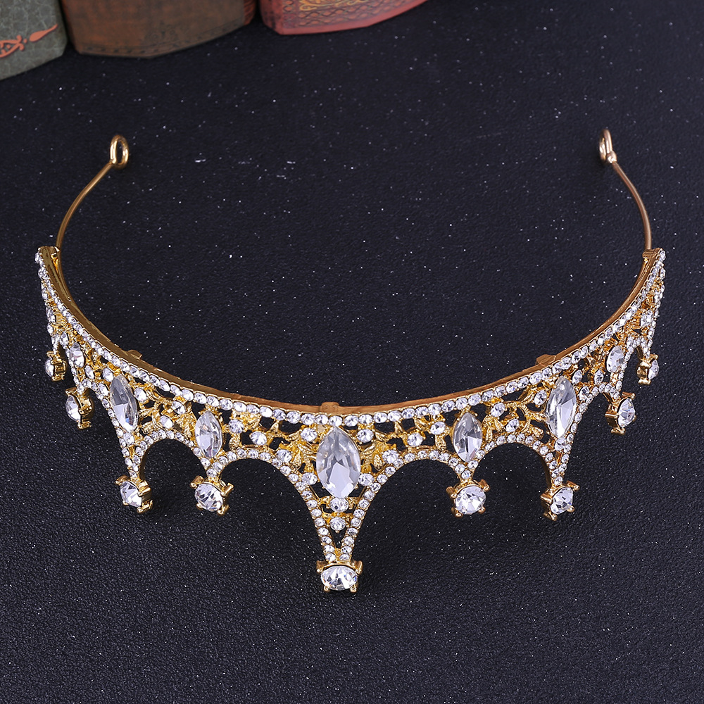 Fashion Geometric Alloy Inlay Rhinestones Crown 1 Piece display picture 7