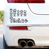 D-897 My Family family member car sticker cartoon anime sticker paper creative car sticker stickers