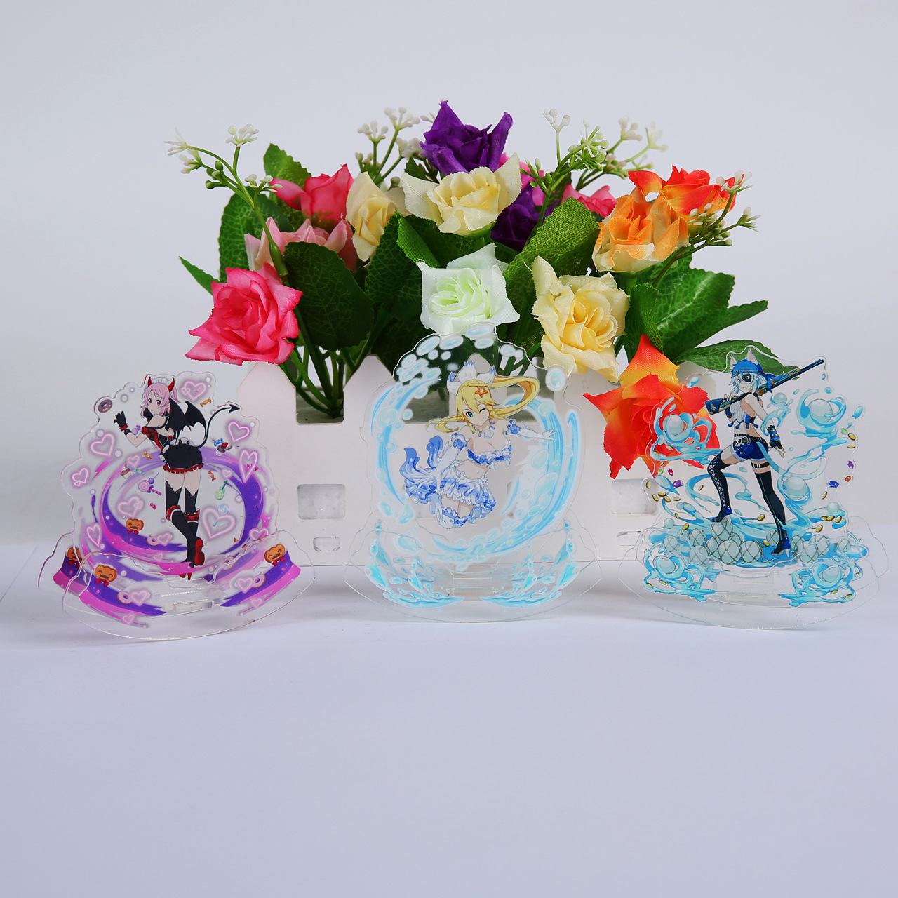 Keshi printing Customize Acrylic Key buckle Shake customized transparent Acrylic character Decoration Customized