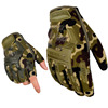 Men's camouflage street non-slip wear-resistant gloves for training, fingerless