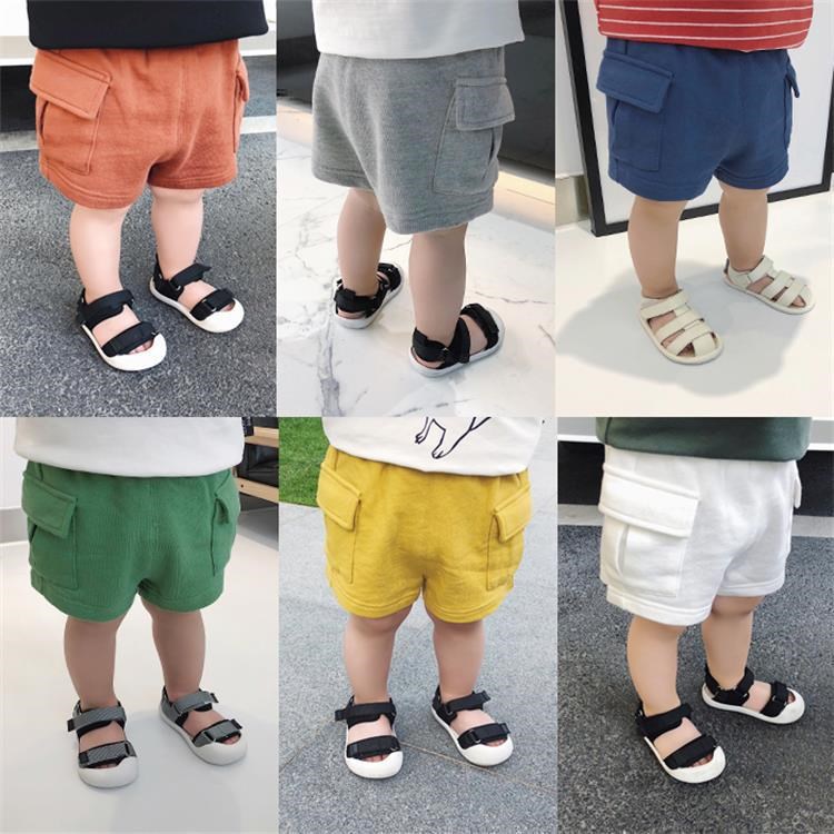 Infants and Kids 2019 Tide boys pants 1-3 baby shorts Male baby shorts Thin section pocket shorts
