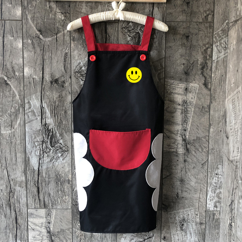 Delantal de mano borrable cocina de estilo coreano hogar lindo cocina creativa antiincrustante a prueba de aceite hombres y mujeres japoneses moda cintura