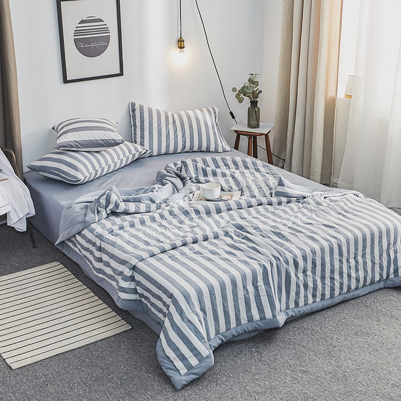 夏天空调被夏凉被水洗棉双人学生宿舍春秋被单人夏被薄被子夏季被|ru