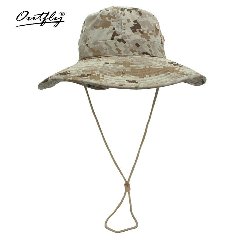 魔术调节迷彩渔夫帽 男士 钓鱼帽 夏季户外遮阳帽 女款防晒丛林帽|ms