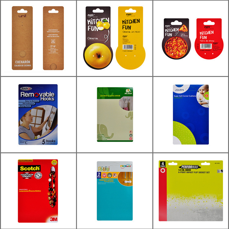 包装吸塑纸卡冲孔吊牌彩卡制定作挂钩标签对折卡头五金加厚纸卡