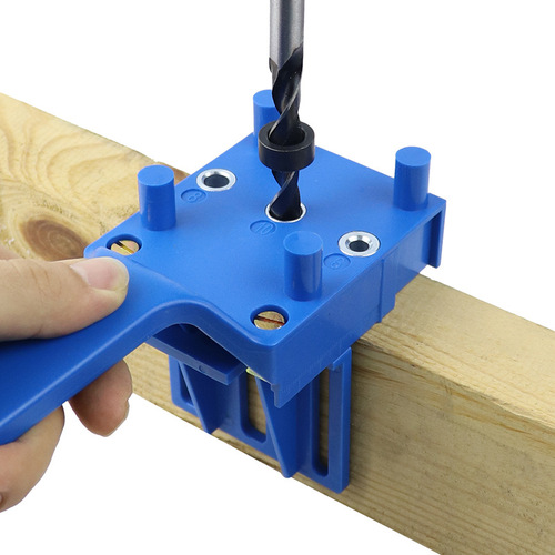 Woodworking straight hole locator ABS plastic hole punch handheld wood board connection drilling locator