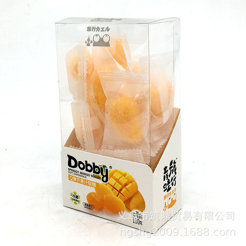 台湾进口dobby哆比Q芒果汁软糖180g爆浆椰子味软糖110g-阿里巴巴