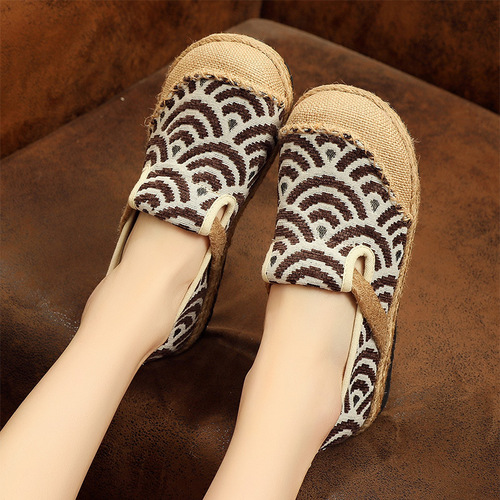 Tai chi kung fu shoes for women College single shoes round head chenille suede shoes for women