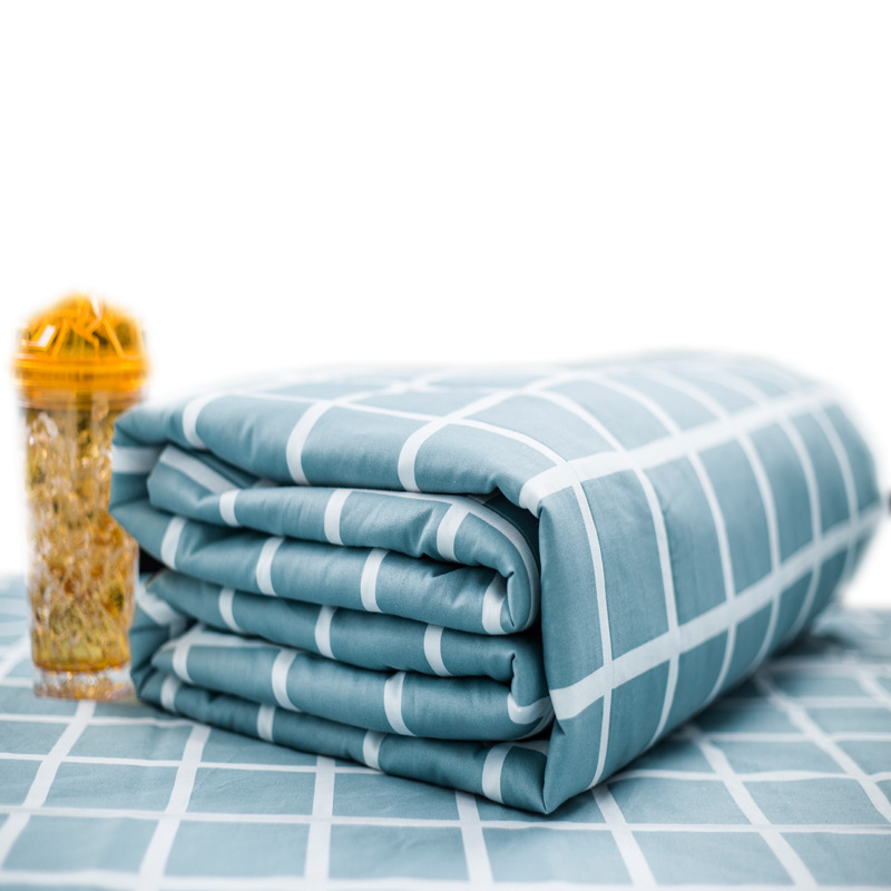 經典綠方格純棉三件套學生宿舍全棉床單被套枕頭優質新疆廠家直銷