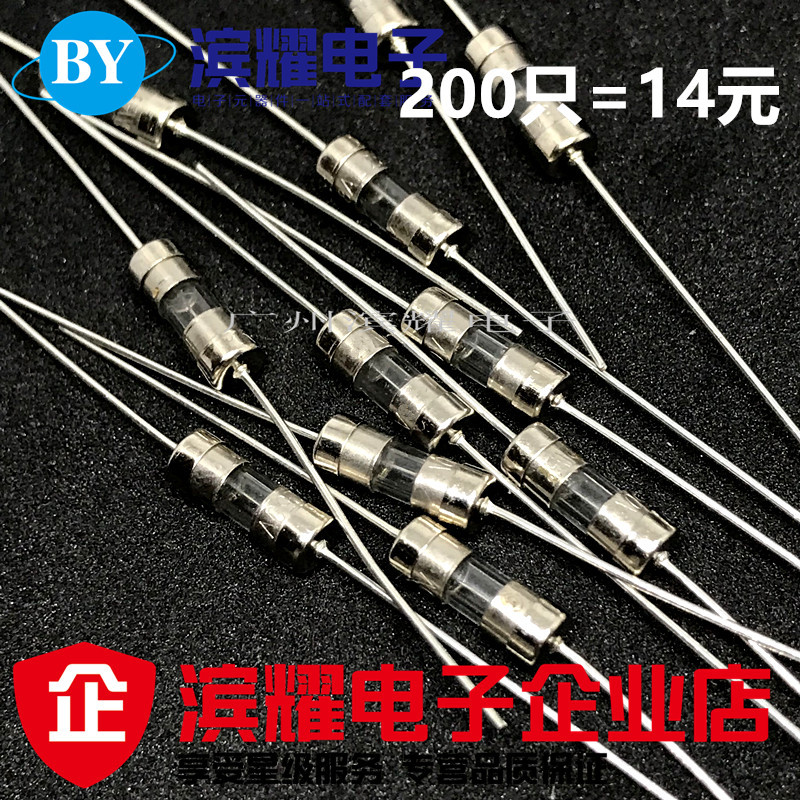 3.6*10MM双帽保险管 T0.5AL250V带引脚 3*10MM慢段型保险丝 直拍