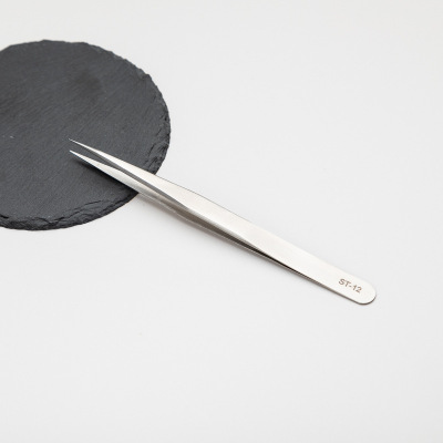 优质302不锈钢高精密镊子无磁防锈ST-12美容眉毛工具燕窝毛镊子夹