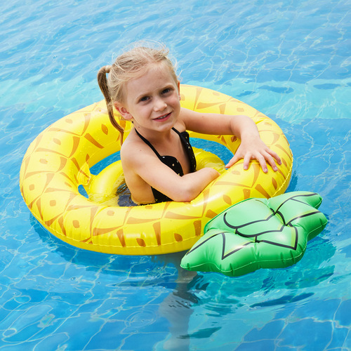New children's mermaid swimming ring, baby lying down pineapple seat, baby donut lifebuoy