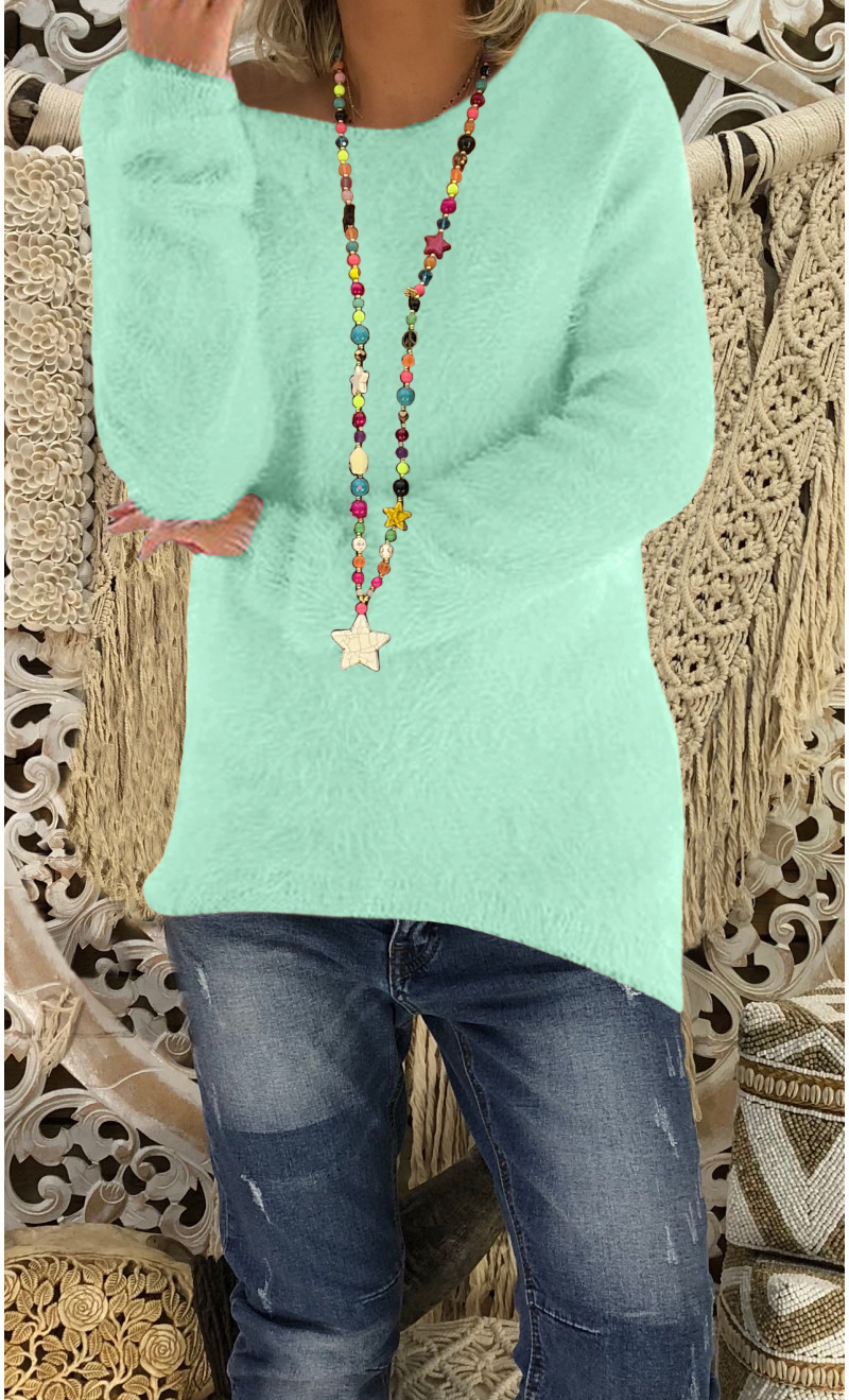 Damen Oversized Langarm Strickpullover Aus Baumwolle Für Herbst_voghion.com