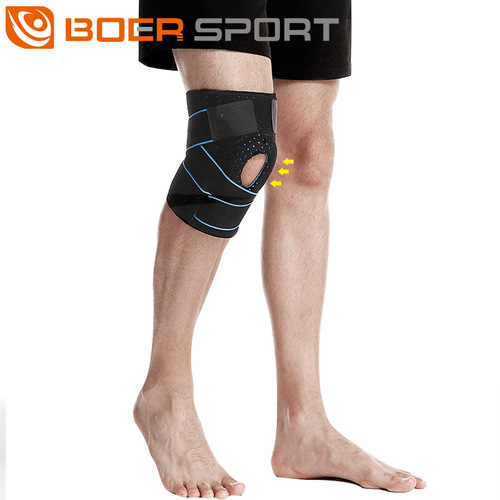 Bol Sports Knee Pads Running Basketball Mountaineering Cycling Silicone Spring Support Straps Pressurized Fitness Knee Pads