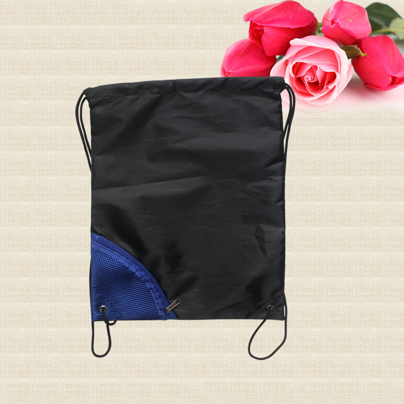 网布三角束口袋抽绳双肩包通用纯色牛津布购物袋厂家定制LOGO